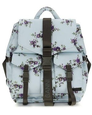 Ganni Polyester Backpack - Blue