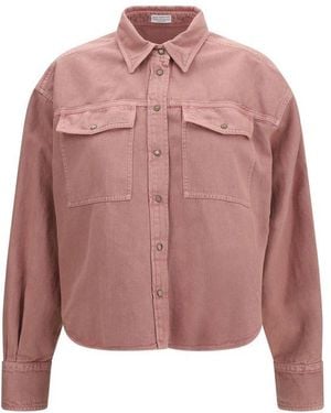 Brunello Cucinelli Multicolour Denim Shirt - Pink