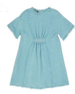 Alberta Ferretti Cotton Mini Dress - Blue