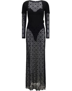 Marine Serre Black Polyamide Casual Dress