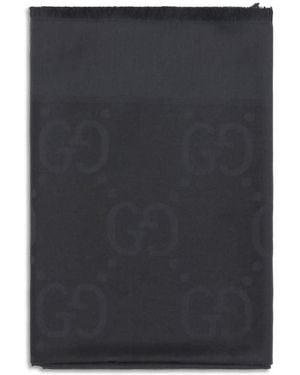 Gucci Black Wool Oves Aries Scarf - Blue
