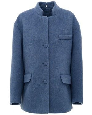 Gucci Light Blue Wool Jackets & Coat