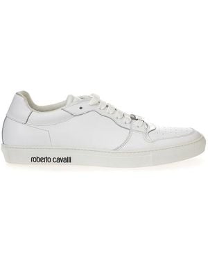 Roberto Cavalli Rc08004 Leather Trainers - White