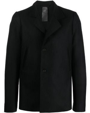 SAPIO Double-Breasted Cotton-Wool Blazer - Black