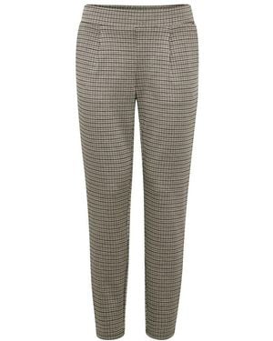 Ichi Beige Polyester Jeans & Pant - Gray