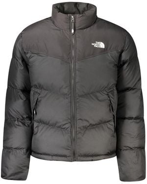 The North Face Black Polyester Men's Jacket - Gray