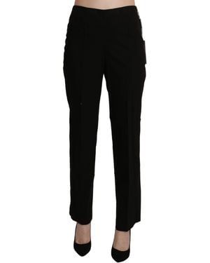 Bencivenga Black High Waist Straight Dress Trouser Pant