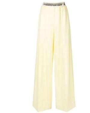 Stella McCartney Logo Wool Pants - Yellow