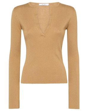 Max Mara Brown Cashmere Sweatshirt - Natural