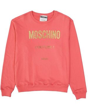 Moschino Cotton Logo Sweatshirt - Pink
