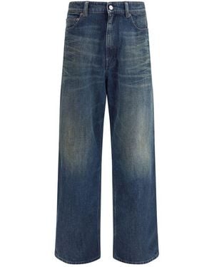 MM6 by Maison Margiela Blue Cotton Straight