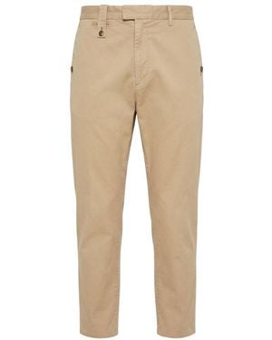 Trussardi Beige Cotton Men Trousers - Natural