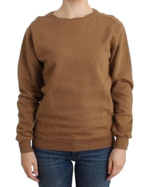 John Galliano Brown Crewneck Cotton Jumper