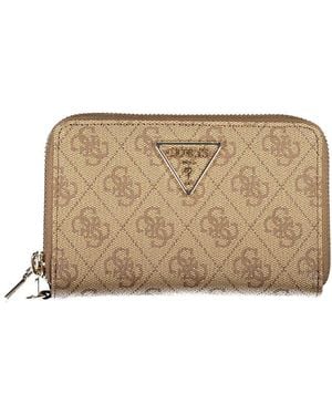 Guess Beige Polyethylene Wallet - Natural