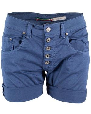 Please Blue Cotton Shorts