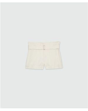 MSGM White Viscose Shorts
