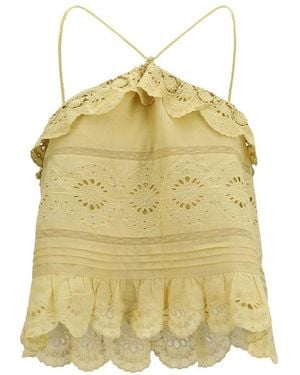 Isabel Marant Bicolor Polyester Blouse - Yellow