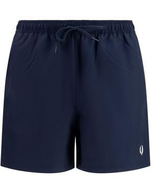 Fred Perry Blue Recycled Polyester Shorts