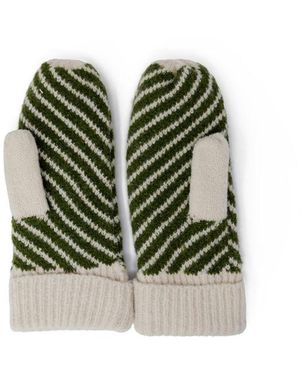 ONLY Cream Polyester Gloves - Green