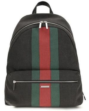 Gucci Black Fabric Backpack - Blue