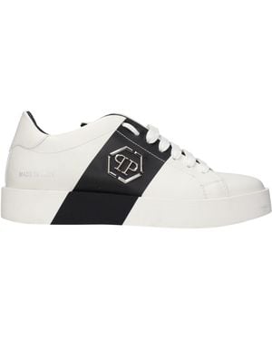 Philipp Plein Trainers Leather - White