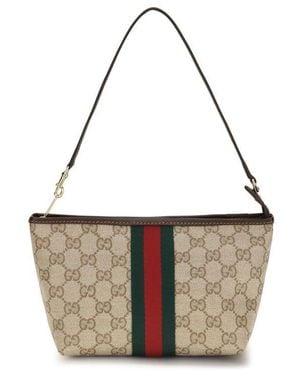 Gucci Small Pouch With Strap And Web - White