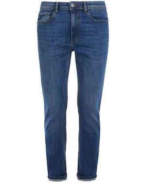 Yes-Zee Blue Cotton Jeans & Pant
