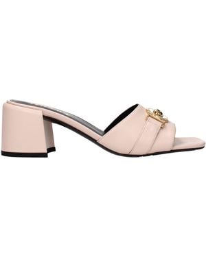 Versace Pink Leather Platforms