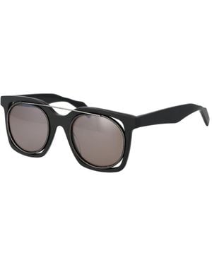 Yohji Yamamoto Grey Unisex Sunglasses - Black