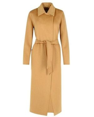 Max Mara Beige Cashmere Coat - Metallic