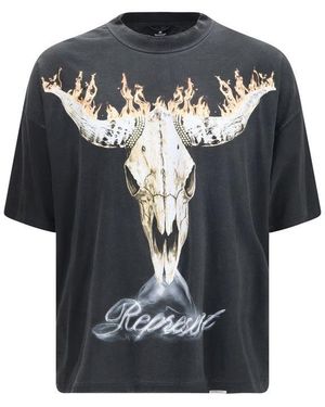 Represent Black Cotton T