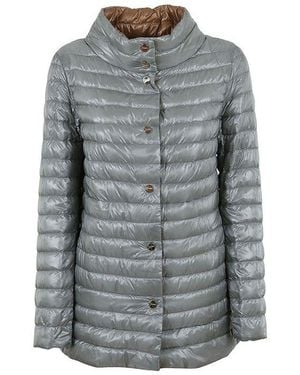 Herno Bicolor Polyamide Coat - Gray