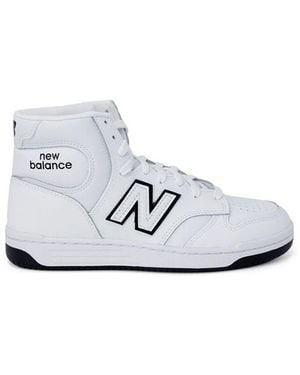 New Balance Black Leather Trainer - White