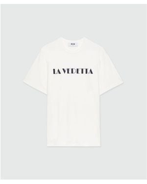 MSGM White Cotton T