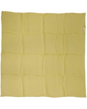 Dolce & Gabbana Silk Neck Wrap Square Foulard Scarf - Yellow