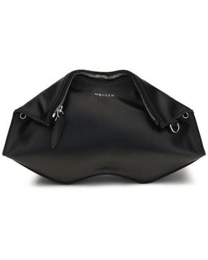 McQueen Black Calf Leather Bos Taurus Clutch Bag