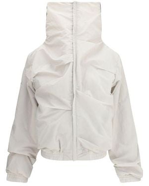 ALAINPAUL Grey Polyamide Shell Jacket - White