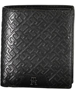 Tommy Hilfiger Sleek Leather Dual-Compartment Wallet - Black