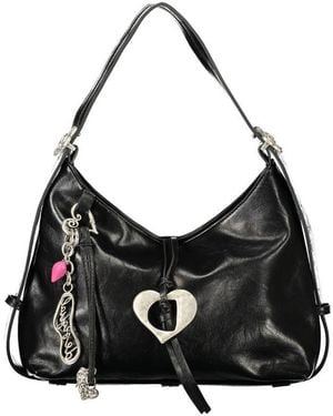 Desigual Nero Polyurethane 's Bag With Adjustable Shoulder Handle - Black