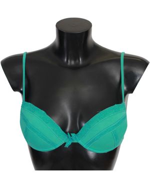Ermanno Scervino Luxurious Cotton Push Up Bra - Green