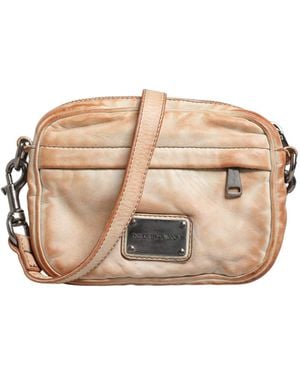 Dolce & Gabbana Dolce & Gabbana Vintage Leather Logo Plaque Crossbody Bag - Natural