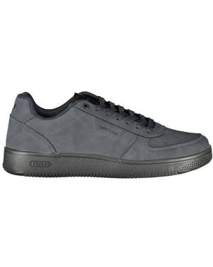 Gas Blue Polyurethane Men's Trainer - Black