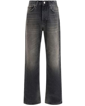 Haikure Black Cotton Relaxed Fit Jeans - Grey