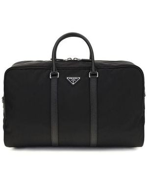 Prada Recycled Polyamide Luggage And Travel Bag - Black