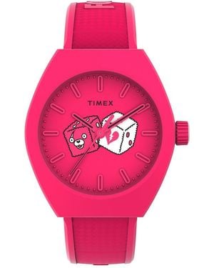 Timex Multicolor Rubber Sport Watch - Pink