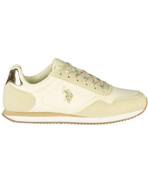 U.S. POLO ASSN. Beige Polyurethane 's Trainer - Metallic