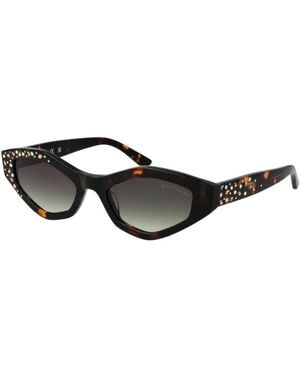 MARCIANO BY GUESS Brown Acetate Sunglasses - Black