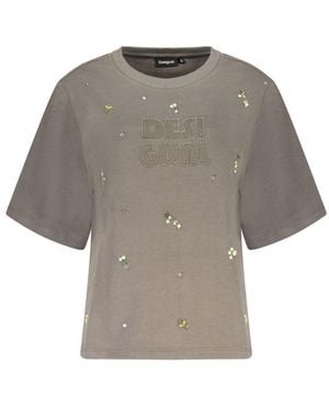 Desigual Cotton Sweatshirt - Grey