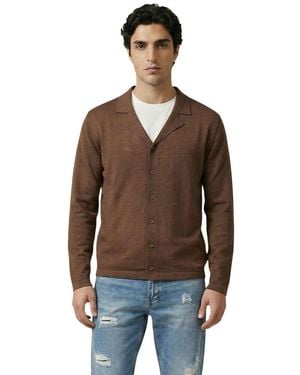 Gianni Lupo Brown Viscose Cardigan