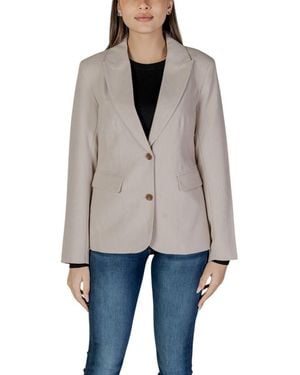 ONLY Beige Recycled Polyester Suits & Blazer - Grey